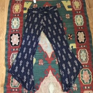 Free People Cropped Printed Pants Size XS